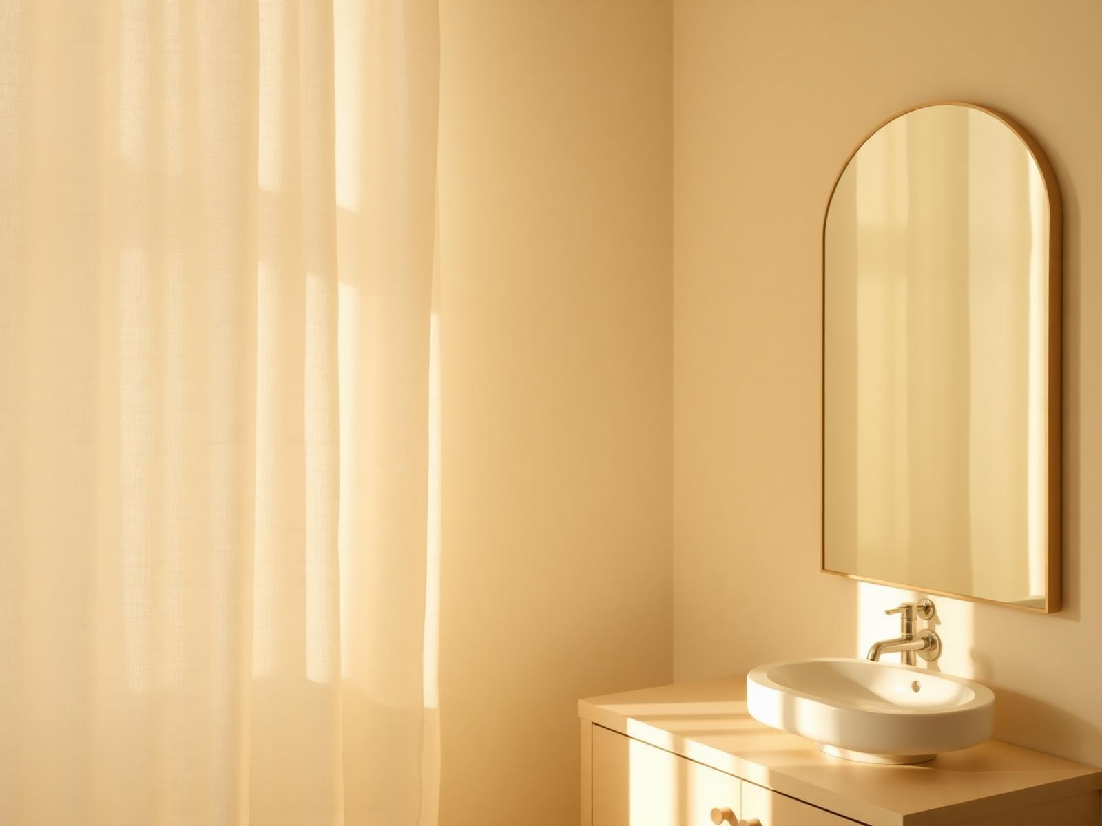 Soft beige interior in morning light